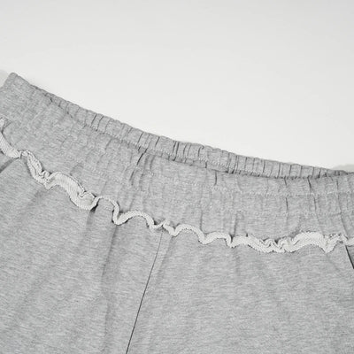 Rhinestone Graffiti Baggy Shorts-622