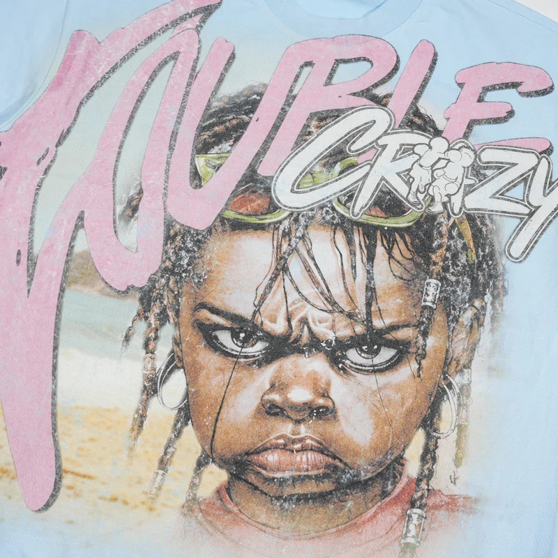 Camiseta Boxy para Niño Rockstar Braids-602