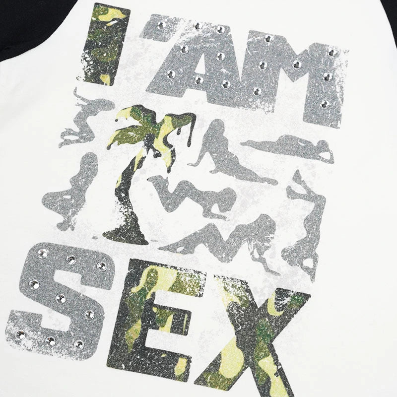 T-shirt court clouté camouflage Pin-up-632