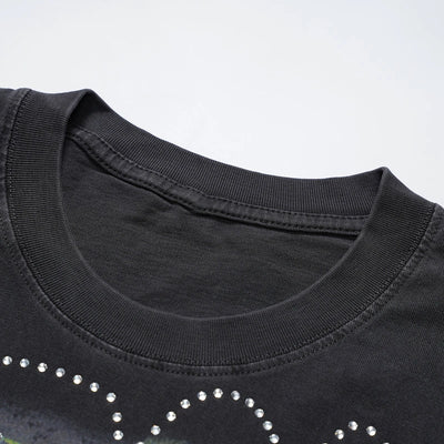T-shirt Skyline Monster à ourlet brut-702