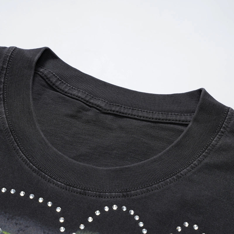 T-shirt Skyline Monster à ourlet brut-702