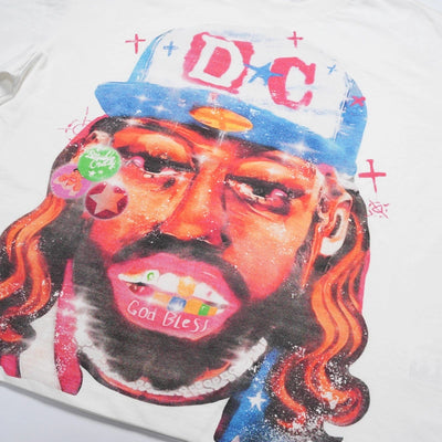 T-shirt Coupe Boxy Sparkle Grillz Rockstar-595