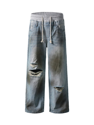 Distressed Dual Waist Denim-S1146