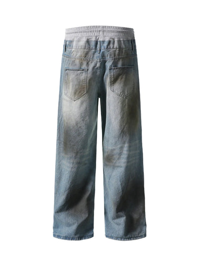 Distressed Dual Waist Denim-S1146