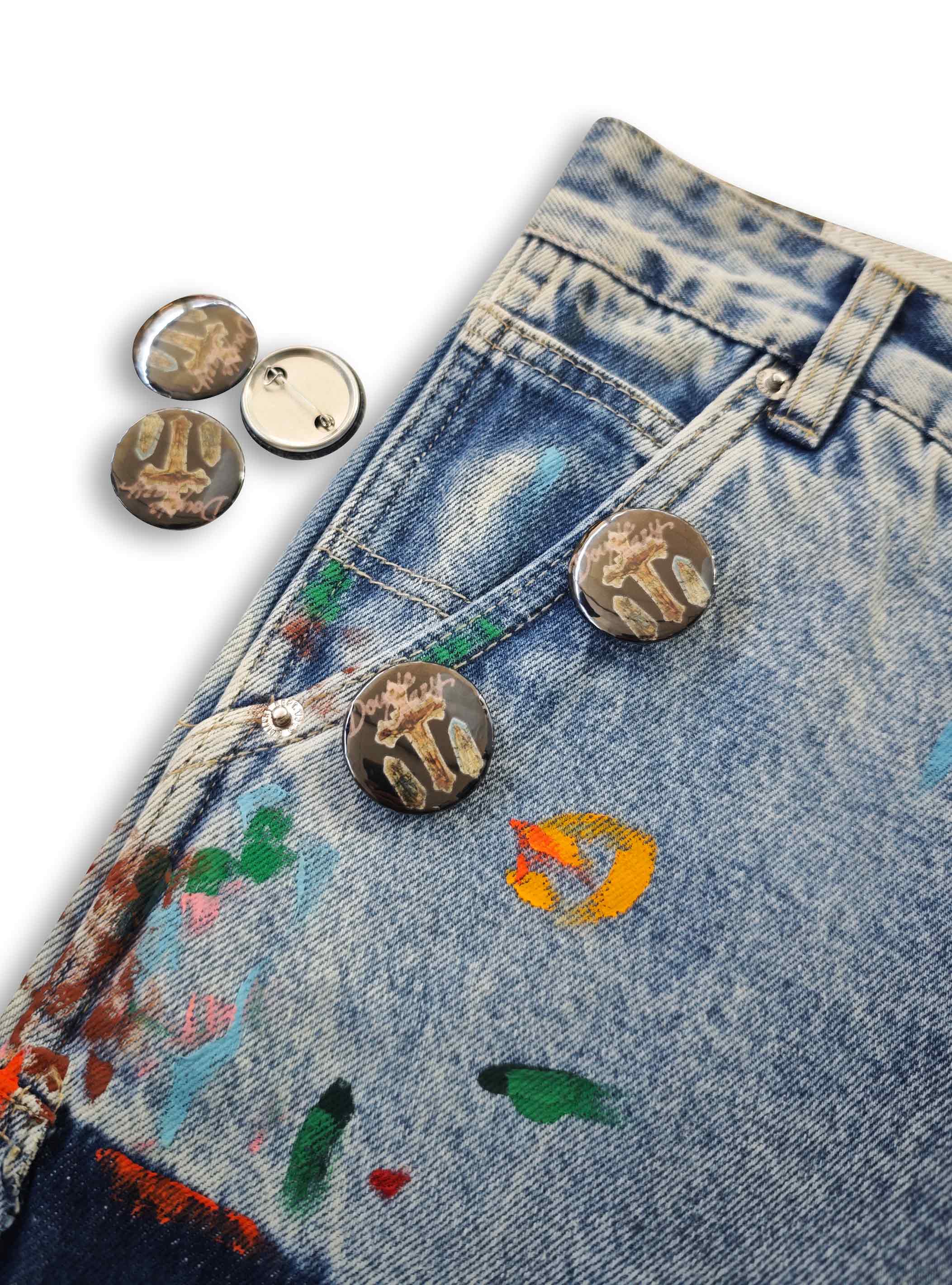 Vintage Christ Steel-Back Pin-BJ-447