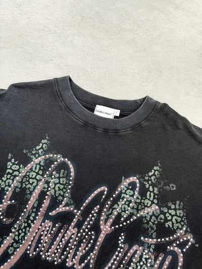 Rhinestone Logo Graphic T-shirt-421