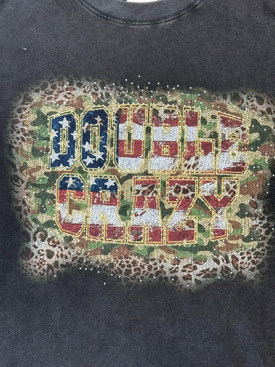 Distressed Boxy USA Flag Tee-432