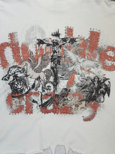 Archive Collage Distressed Tee-444