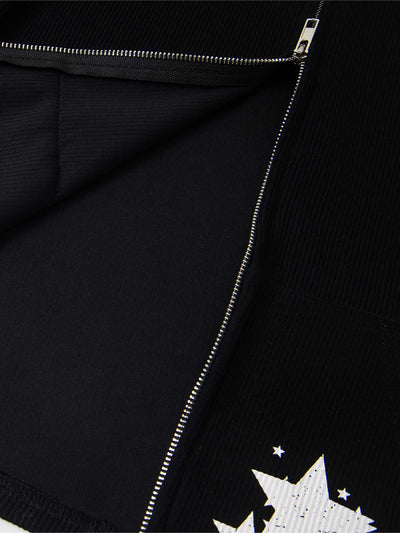 Gothic Star Punk Slim Hoodie Jacket-S1104