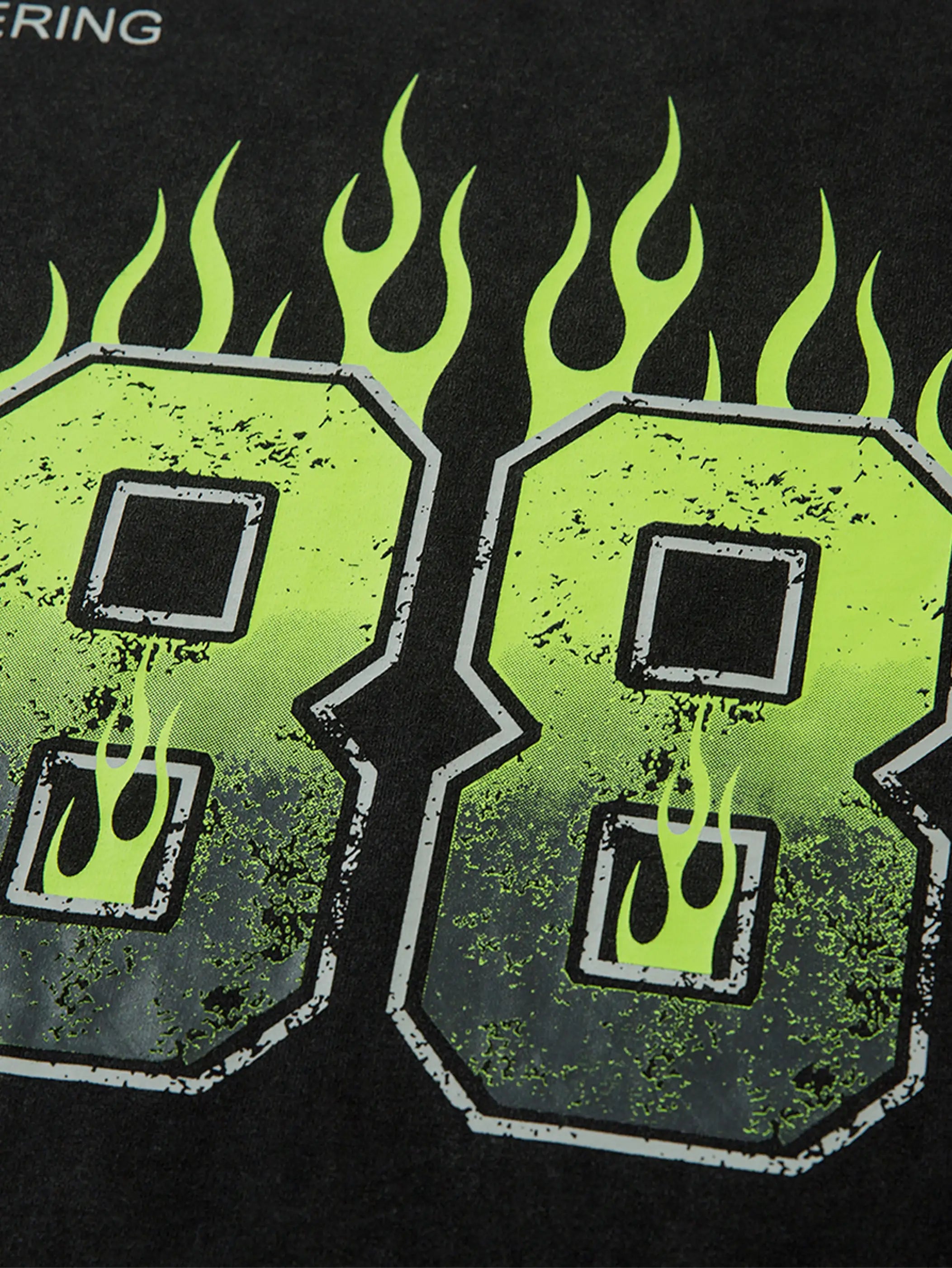 Layered Burnout 88 Flame Long Sleeve T-Shirt-S1106