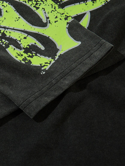 Layered Burnout 88 Flame Long Sleeve T-Shirt-S1106