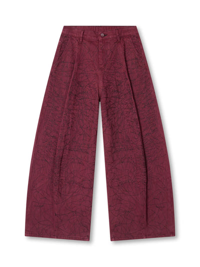 Hand-Drawn Chaos Denim Jeans-S1182