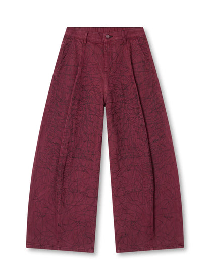 Hand-Drawn Chaos Denim Jeans-S1182