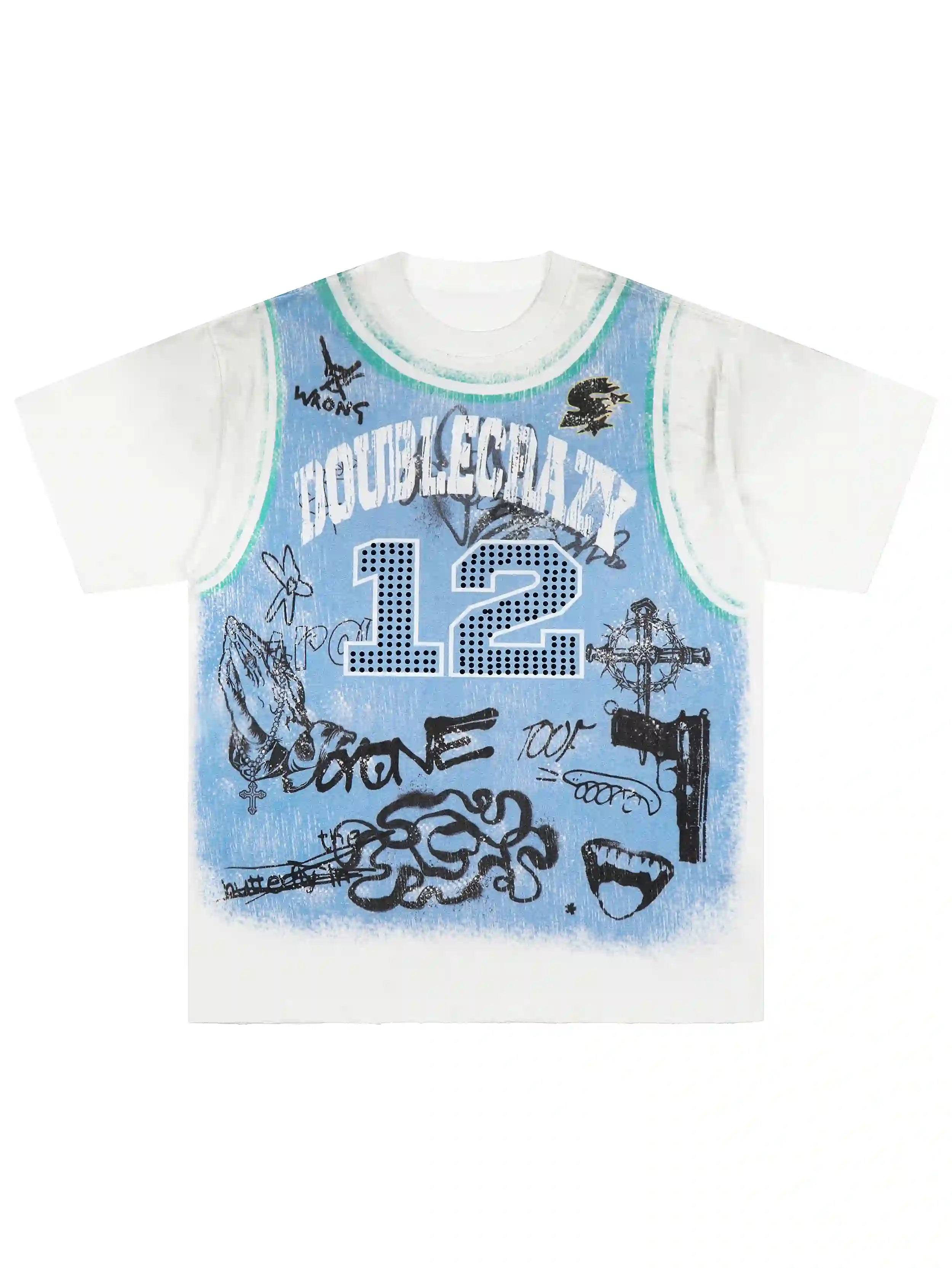 T-shirt Faucheuse glacée délavé-465