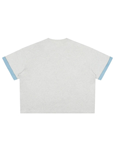 T-shirt contrastant Vegas Rhinestone Ringer - 473