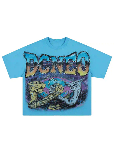 T-shirt Boxy Strass Aérographe-470