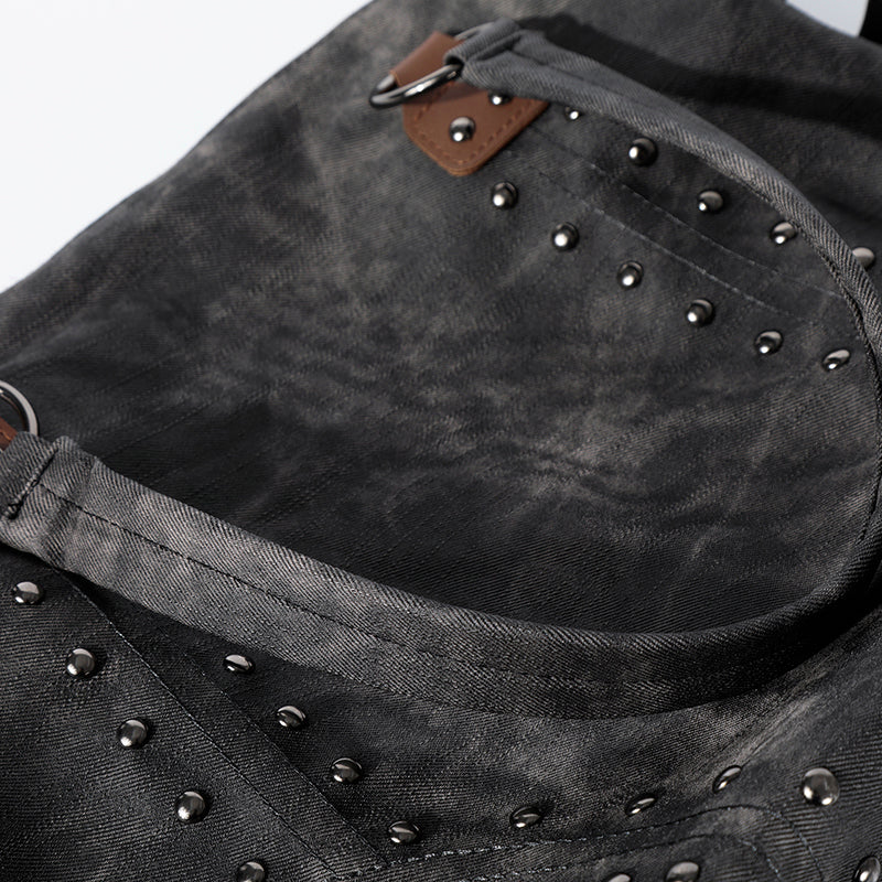 Studded Rock Washed Tote Bag-S1221