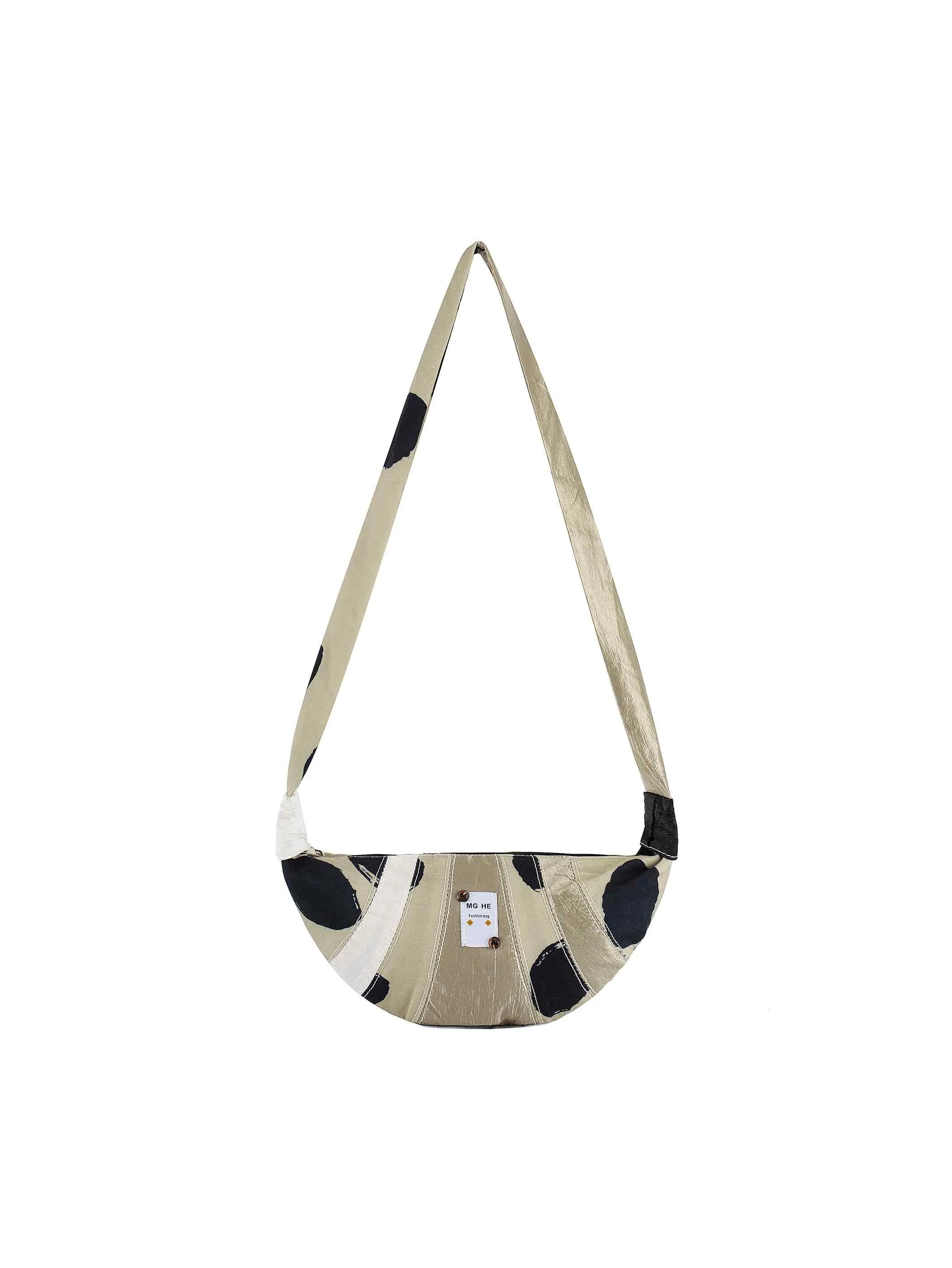 Graphic Polka Dot Croissant Bag-S1227