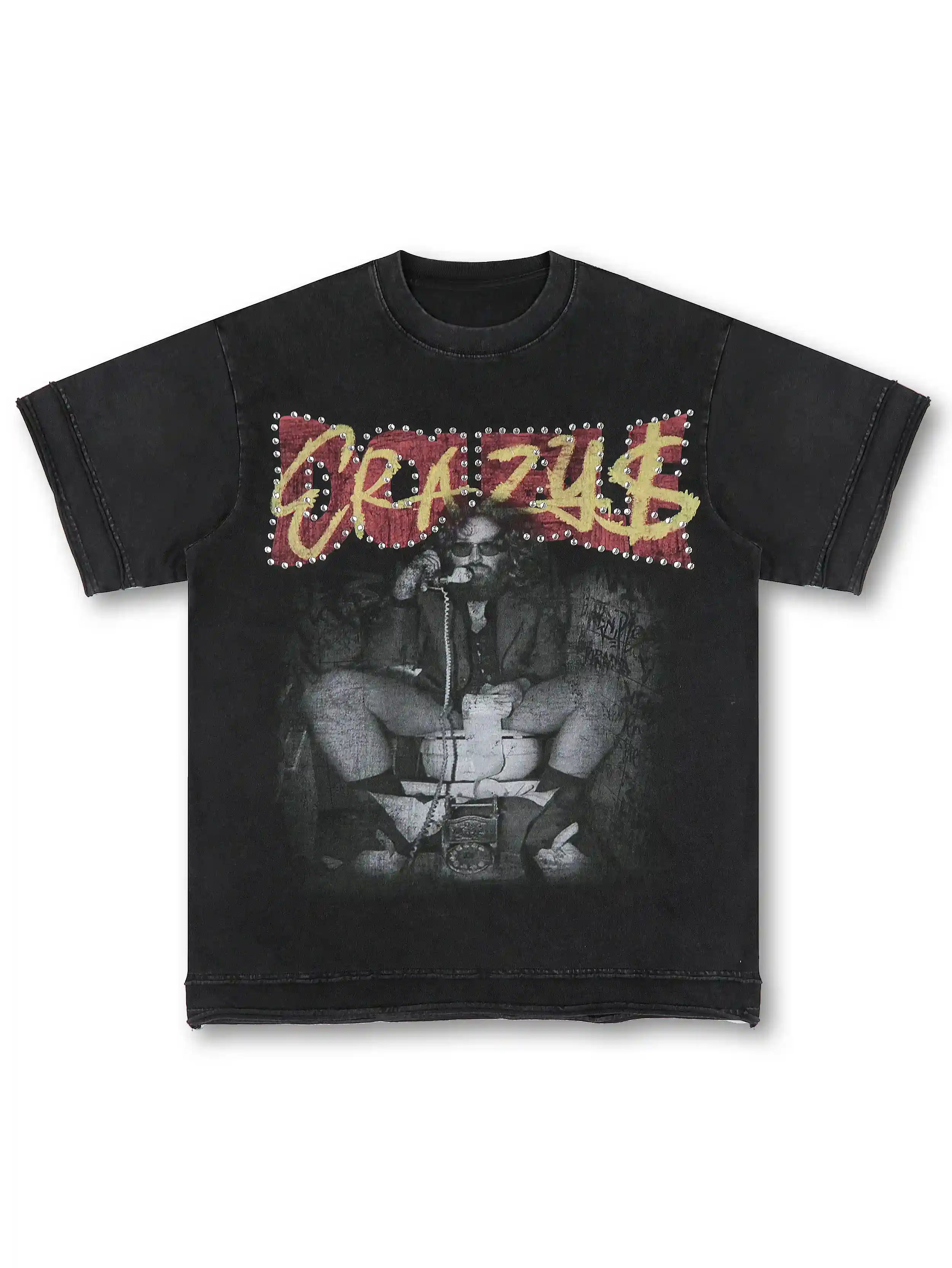 Camiseta lavada Punk Crazy$-528