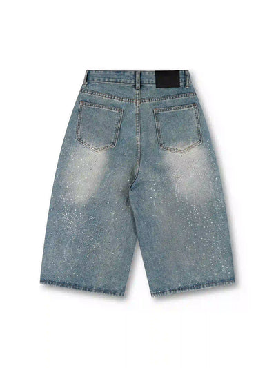 Pantalones carpinteros acampanados con salpicaduras de pintura S1204