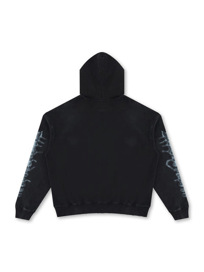 Distressed X-Ray Bone Hoodie-780