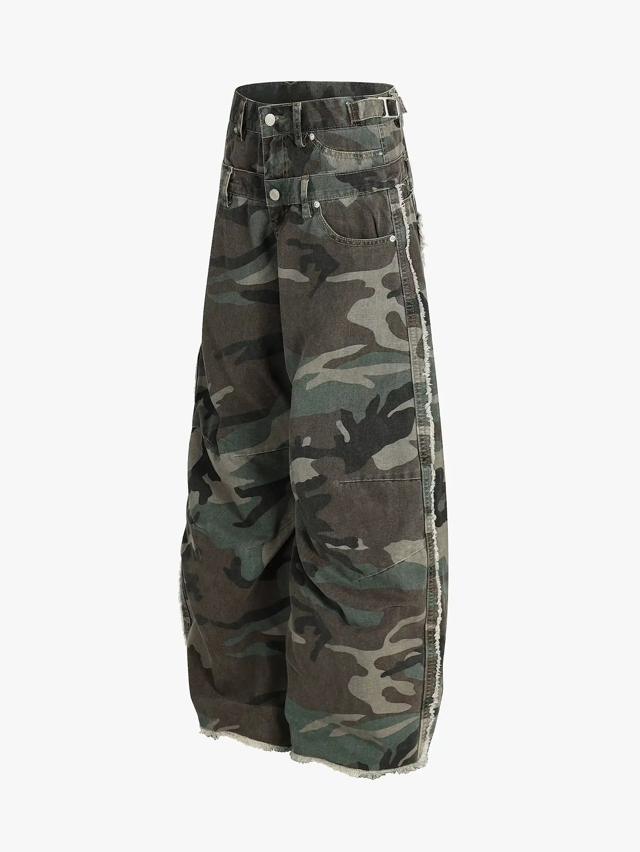 Apocalyptic Camo Dual Waistband Pants-S1075