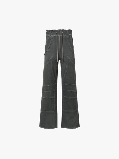 Drawstring Cargo Jeans with Multiple Pockets and Wide-Leg Design Trendy Streetwear Fashion - S988