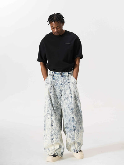 Embroidered Wide-Leg Cotton Pant-S1205