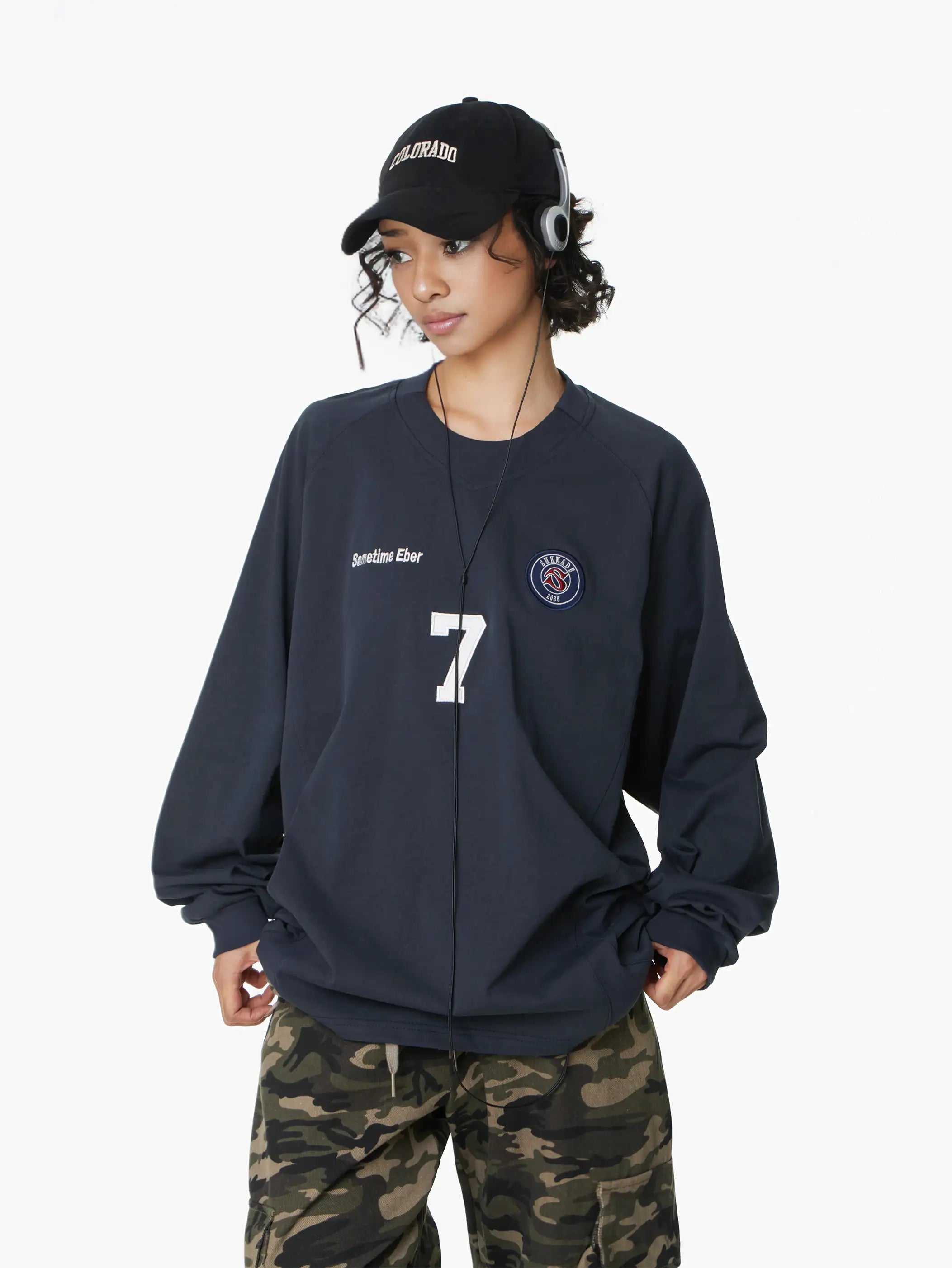 College League Streetwear Long Sleeve T-Shirt-S1105