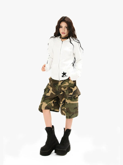 Gothic Star Punk Slim Hoodie Jacket-S1104