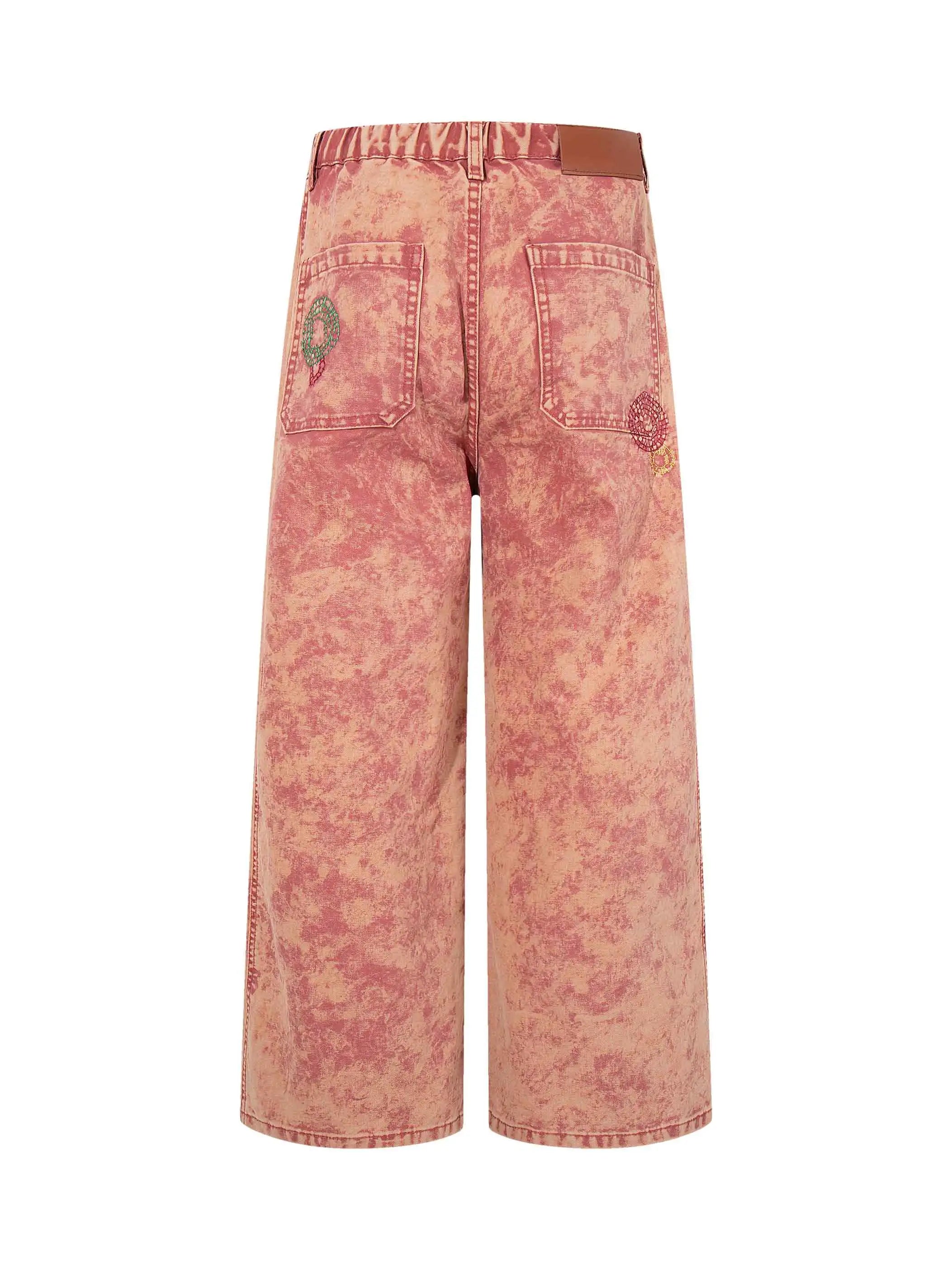 Stitched Symbol Trap Jeans-S1186