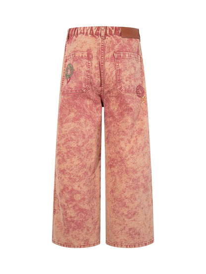 Stitched Symbol Trap Jeans-S1186