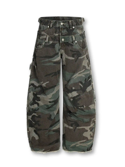 Apocalyptic Camo Dual Waistband Pants-S1075