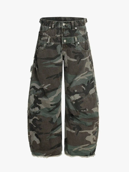 Apocalyptic Camo Dual Waistband Pants-S1075