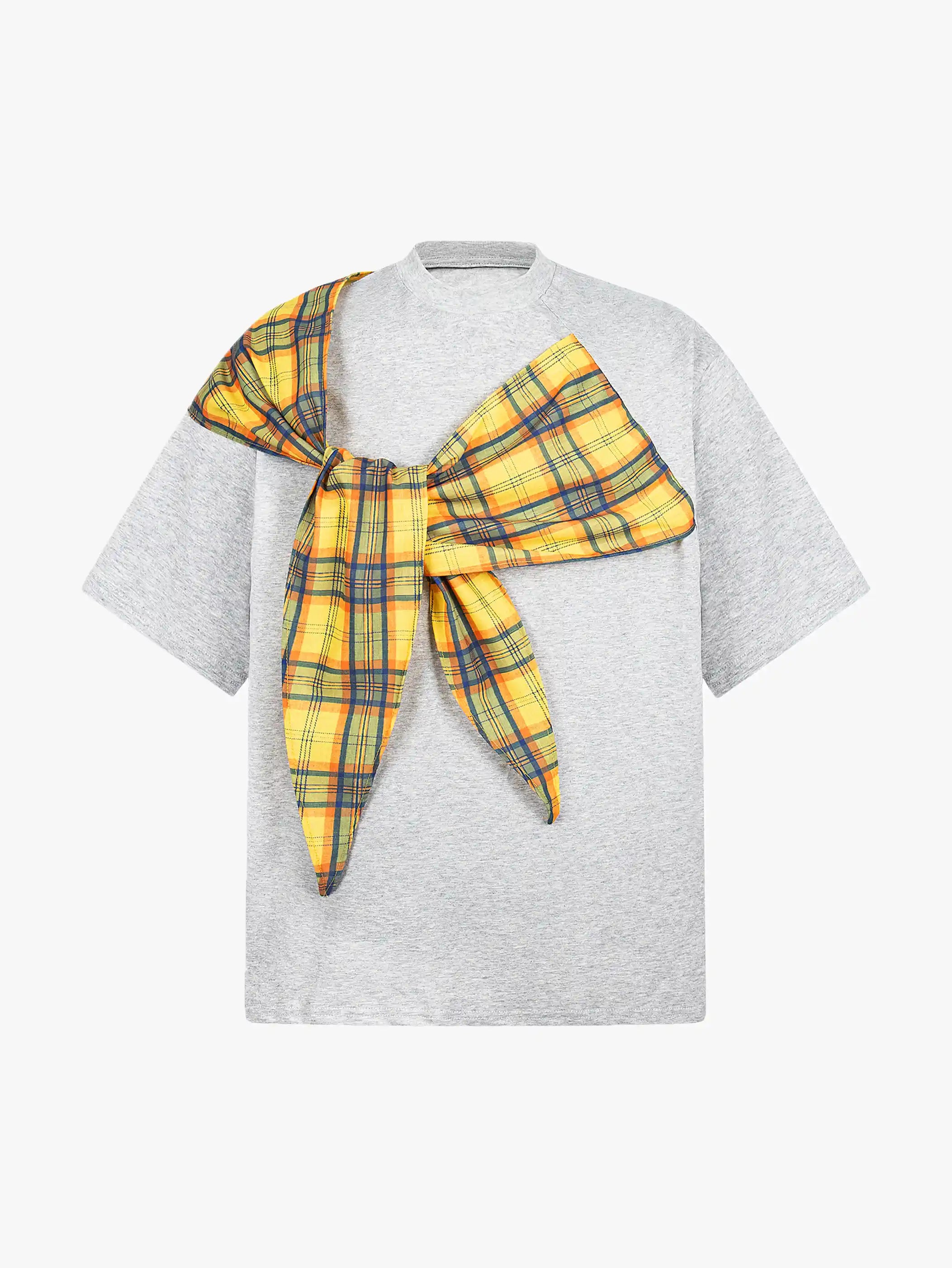 Street Style Plaid T-shirt-S959