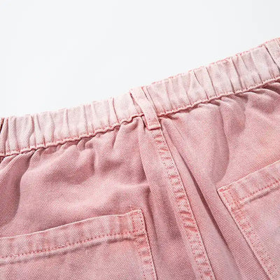 Jeans rose pâle à double genou-S1219