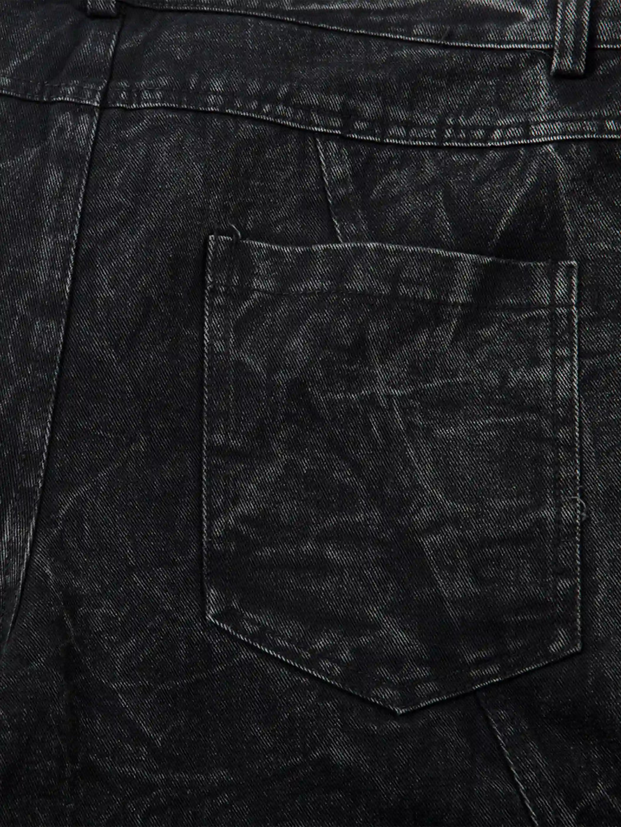 Modern Street Five Button Denim Pants-S1065