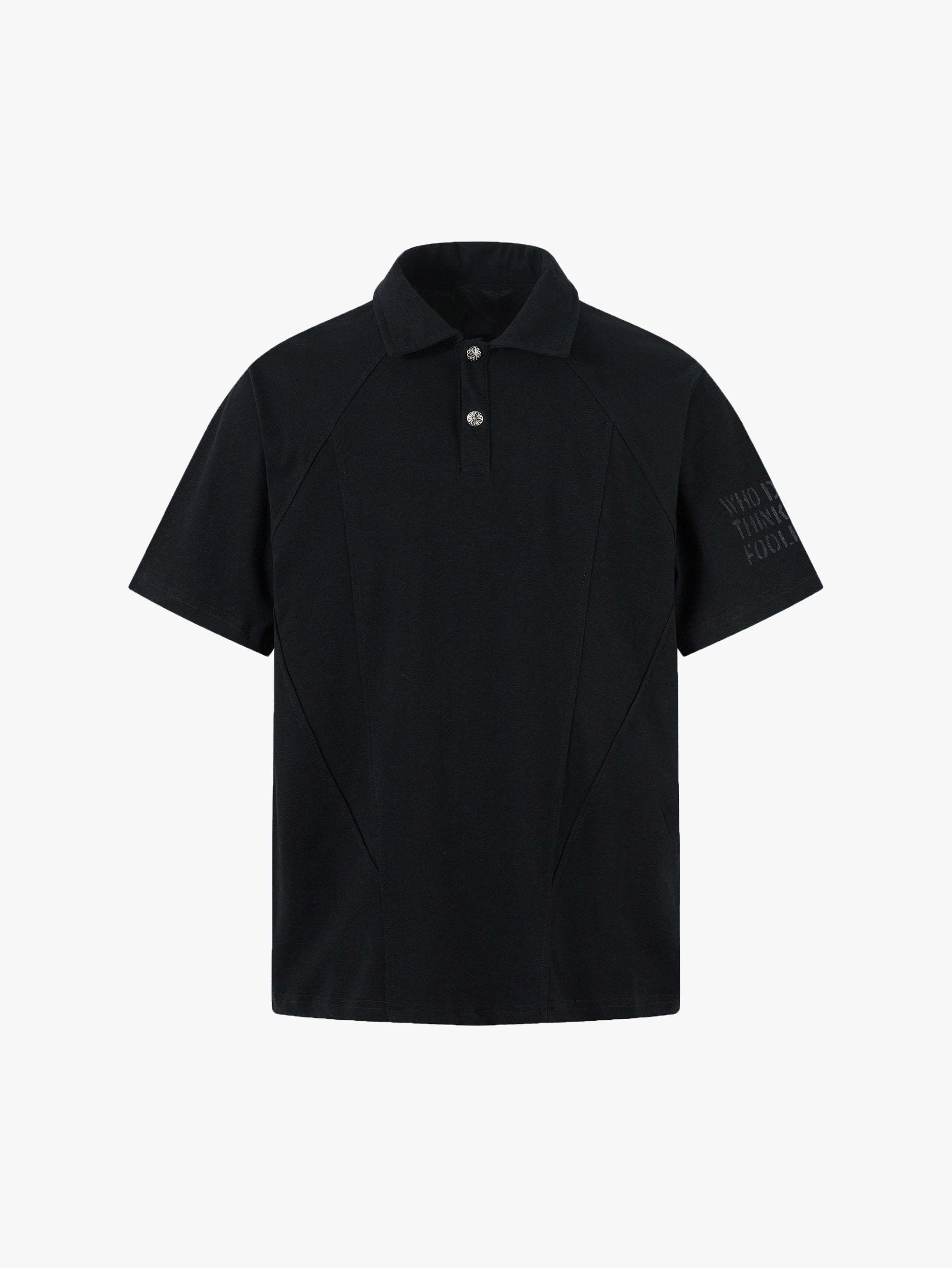 Minimalist Black Polo Streetwear Tee-S1028