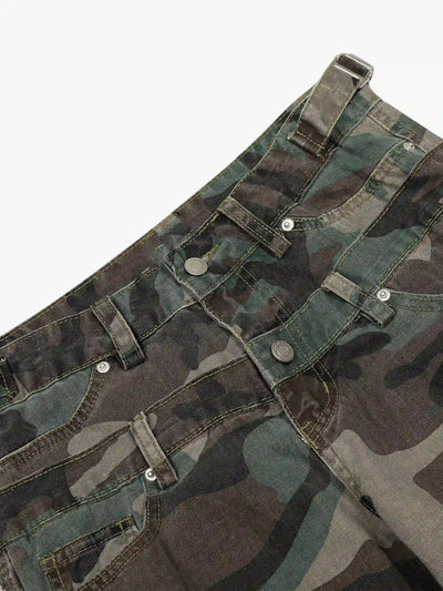 Apocalyptic Camo Dual Waistband Pants-S1075