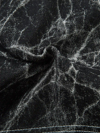 Cracked Dye Denim Pants-S1064