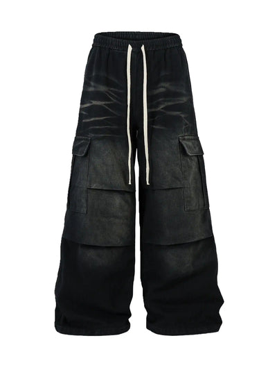 Pantalon délavé style urbain-S1067