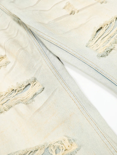 Vintage Street Distressed Wide Leg Jeans-S1052