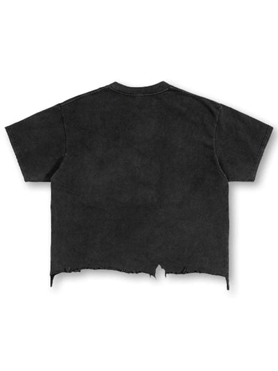 Distressed Boxy USA Flag Tee-432