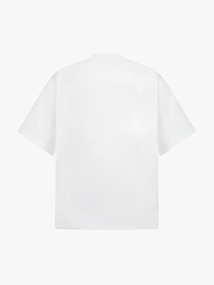 Jewel-Accented MASS Print Oversized T-shirt-S1004