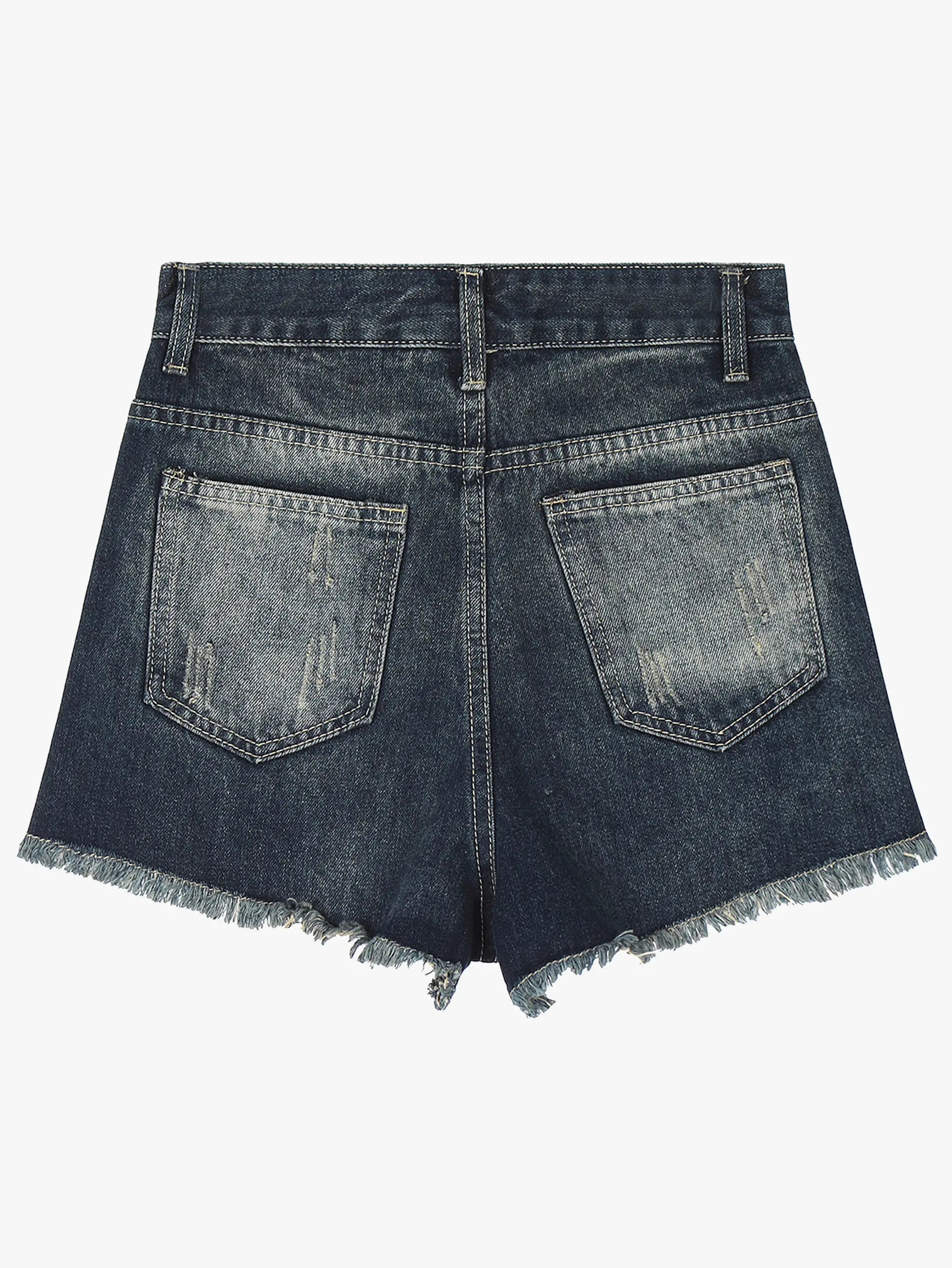 Rebel Ripped Shorts-S1095