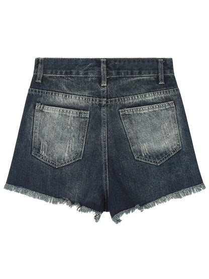 Rebel Ripped Shorts-S1095