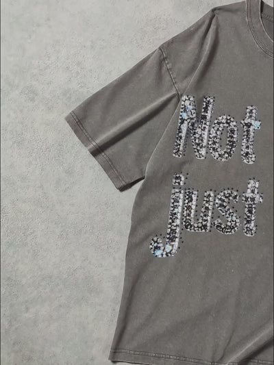 Shining Diamond Graffiti Print T-shirt-069T