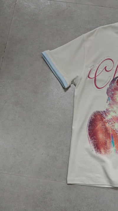 Gleaming Rhinestone Double-Sided T-shirt-267