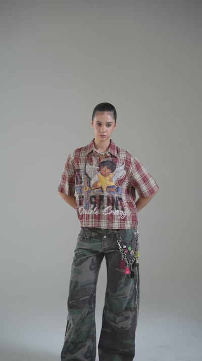 L.A. Grunge Cracked Cherub Shirt-427