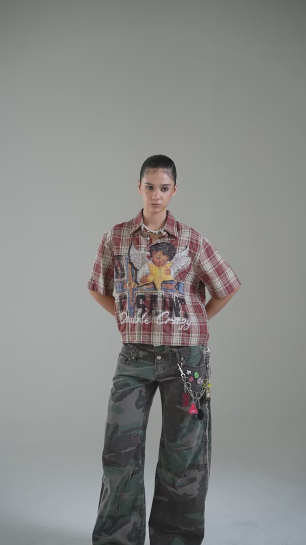 L.A. Grunge Cracked Cherub Shirt-427